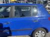 Skoda Fabia 2 5J original Tür hinten links LF5K Dynamic Blue Fließheck Rohbau Bj.2009